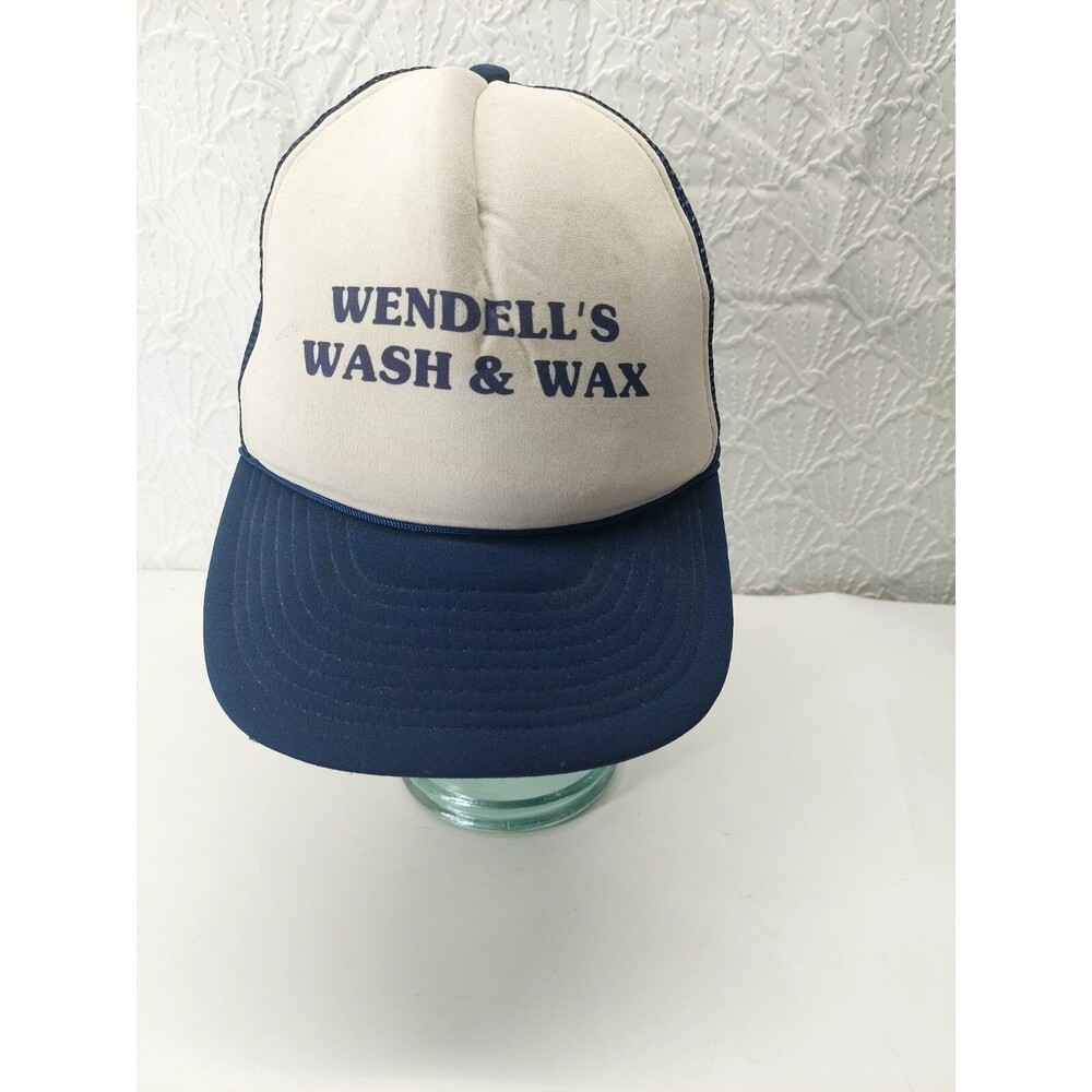 Vintage Wendell's Wash & Wax Mesh Trucker Style Snapback Hat